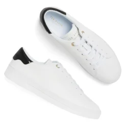 Ted Baker Ted Baker Kimmii Leather Sneaker for Women's Trainers Colour White-blk -Ted Baker shop online 23497101 xxl a3