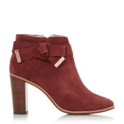 Ted Baker Ted Anaedi Ankle Heeled Boots for Women's Boots Colour Red267