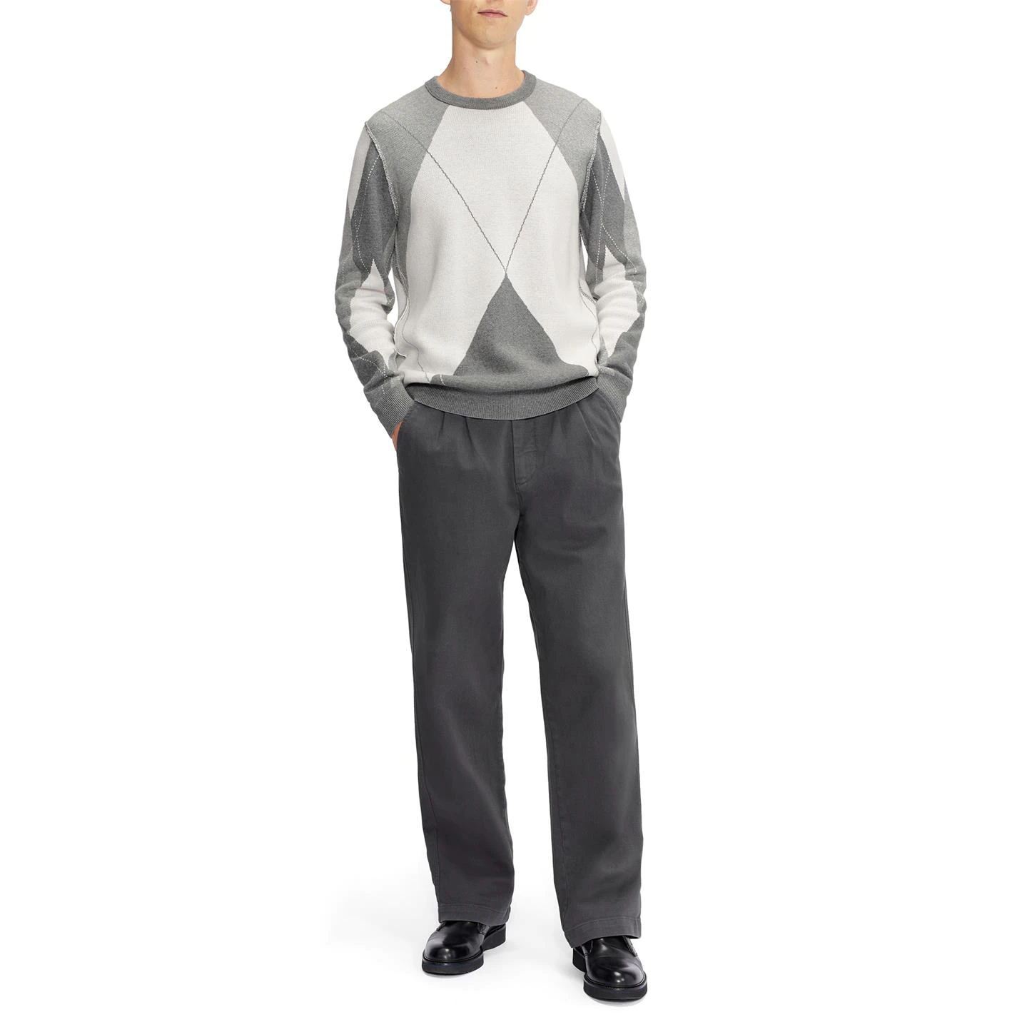 Ted Baker Ted Baker Averbury Dia Crew Sweater for Big & Tall Knitwear Colour Grey 6 Ted Baker Ted Baker Averbury Dia Crew Sweater for Big & Tall Knitwear Colour Grey - Image 4