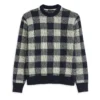 Ted Baker Stirling Check Crew Jumper for Knitwear Colour Navy -Ted Baker shop online 32055218 xxl