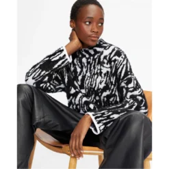 Ted Baker Zaidie Jacquard Jumper for Knitwear Colour Black -Ted Baker shop online 32061903 xxl a4