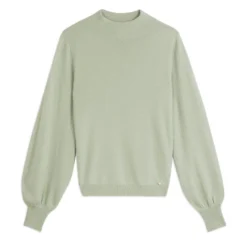 Ted Baker Shano Balloon Sleeve Jumper for Knitwear Colour Mid Green