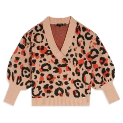 Ted Baker Alicina Animal Jumper for Knitwear Colour Coral