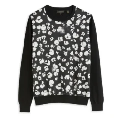 Ted Baker Chalia Woven Front Print Jumper for Knitwear Colour Black