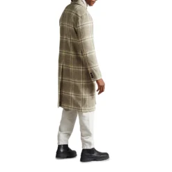 Ted Baker Ogle Check Coat for Coats & Jackets Colour Taupe -Ted Baker shop online 32124305 xxl a2