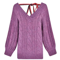 Ted Baker Gaiaa Bobble Jumper for Knitwear Colour Lilac
