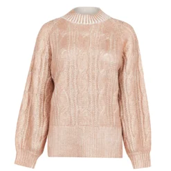 Ted Baker Sidonyy Cable Knit Jumper for Knitwear Colour Pink