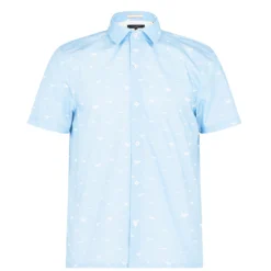 Ted Baker Ted Baker Prusa Short Sleeve Shirt Mens for Casual Shirts Colour Lt-Blue