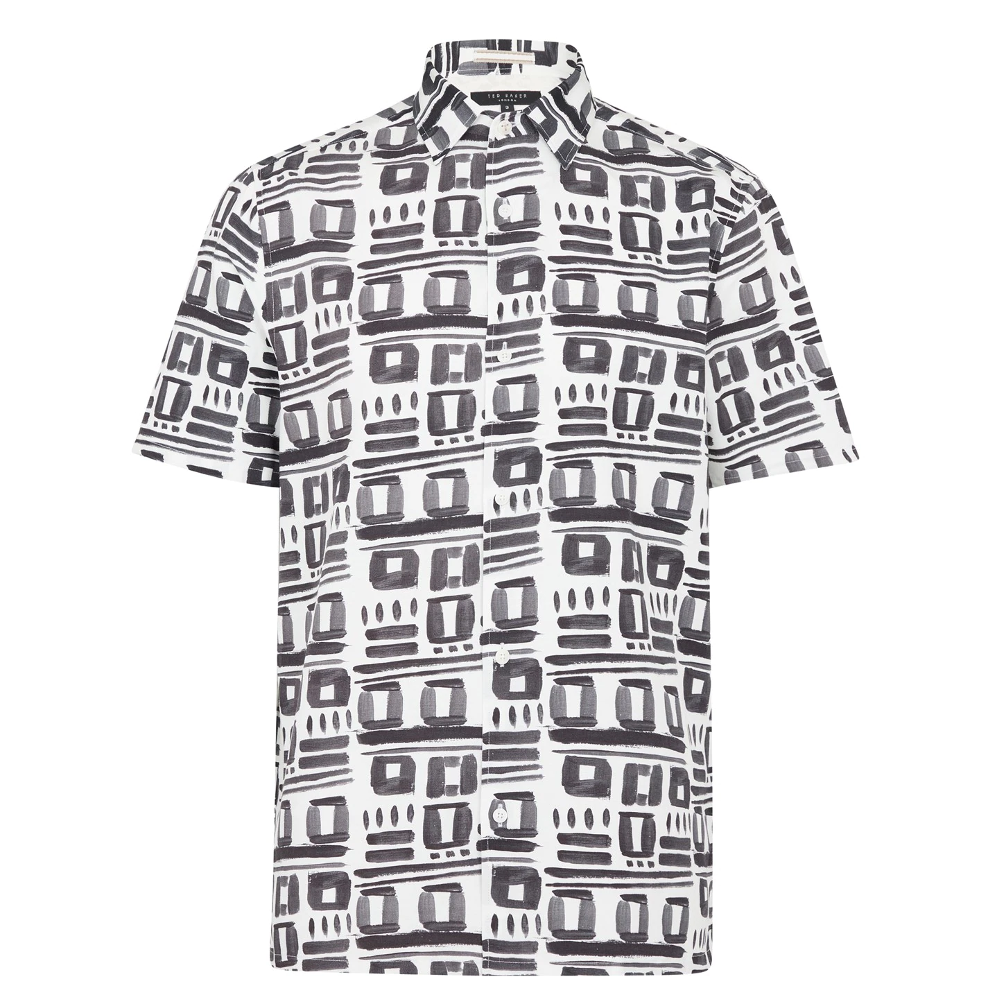 Ted Baker Ted Baker Priskan Short Sleeve Shirt Mens for Casual Shirts Colour Black 3 Ted Baker Ted Baker Priskan Short Sleeve Shirt Mens for Casual Shirts Colour Black