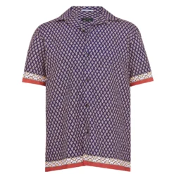 Ted Baker Ted Baker Nelma Short Sleeve Shirt Mens for Casual Shirts Colour Navy