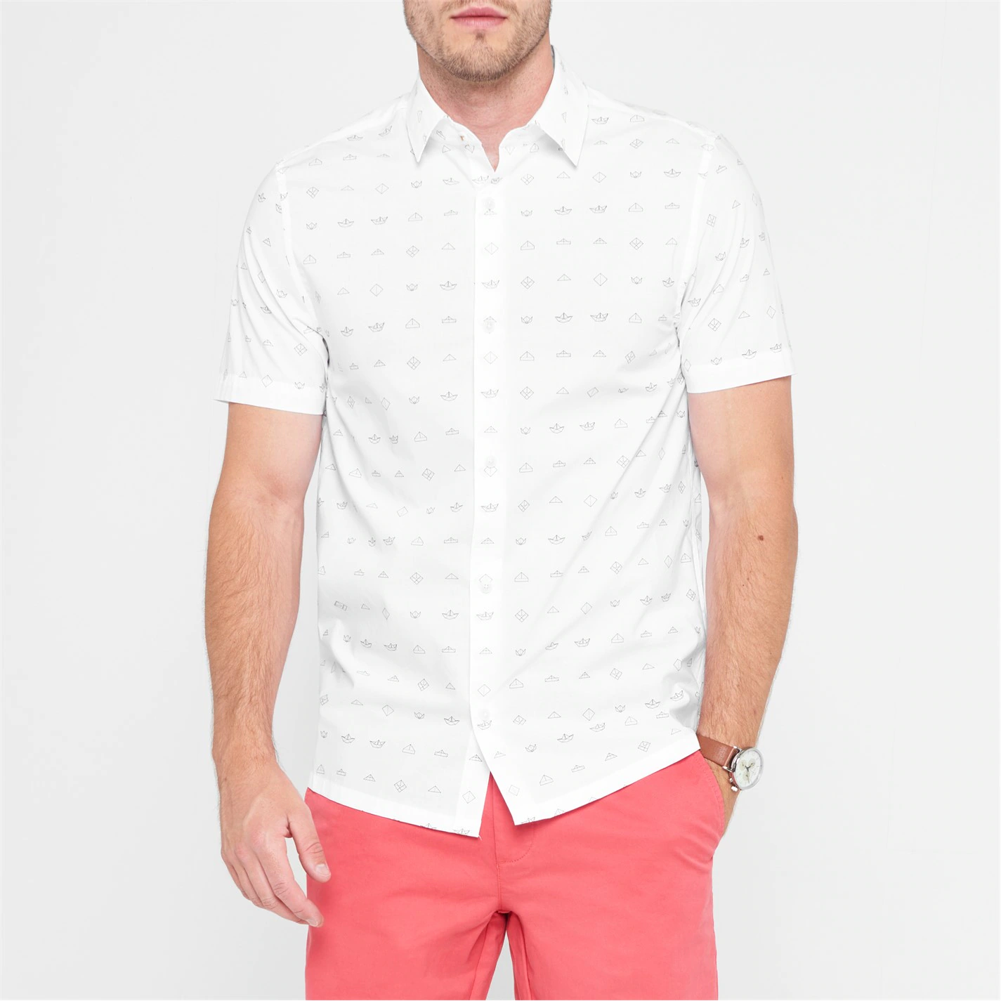 Ted Baker Whit Short Sleeve Shirt for Casual Shirts Colour White 4 Ted Baker Whit Short Sleeve Shirt for Casual Shirts Colour White - Image 2