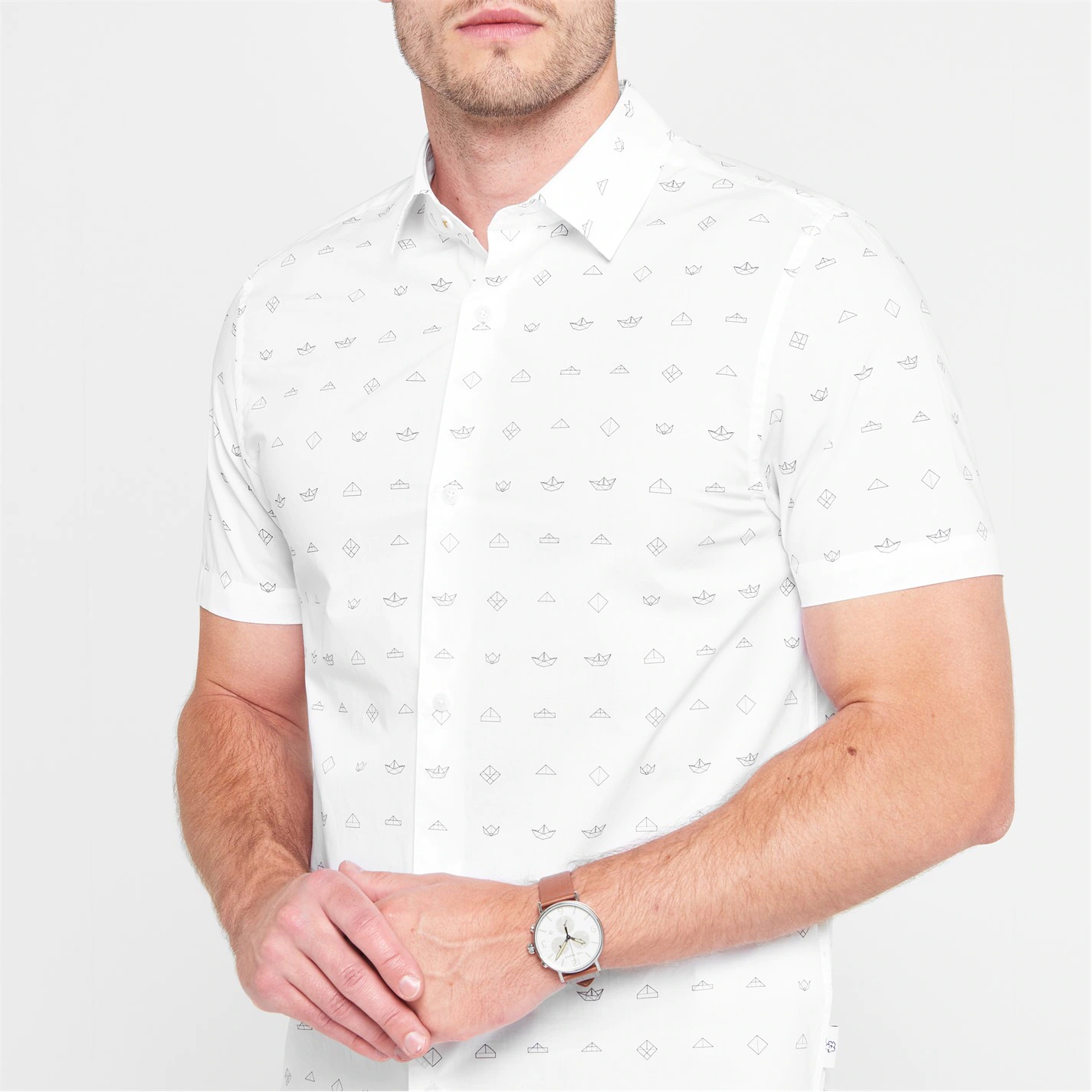 Ted Baker Whit Short Sleeve Shirt for Casual Shirts Colour White 6 Ted Baker Whit Short Sleeve Shirt for Casual Shirts Colour White - Image 4
