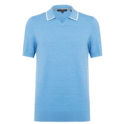 Ted Baker Durdle Text Polo Shirt for Polo Shirts Colour Sky Blue