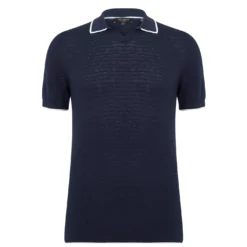Ted Baker Ted Baker Durdle Text Polo Shirt Mens for Polo Shirts Colour Navy