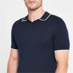 Ted Baker Ted Baker Durdle Text Polo Shirt Mens for Polo Shirts Colour Navy -Ted Baker shop online 32304718 xxl a3