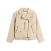 Ted Baker Valerii Leather Jacket for Coats & Jackets Colour Ivory -Ted Baker shop online 32368901 xxl