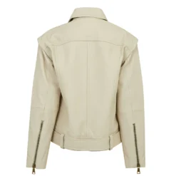 Ted Baker Valerii Leather Jacket for Coats & Jackets Colour Ivory -Ted Baker shop online 32368901 xxl a10