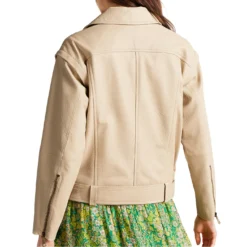 Ted Baker Valerii Leather Jacket for Coats & Jackets Colour Ivory -Ted Baker shop online 32368901 xxl a2