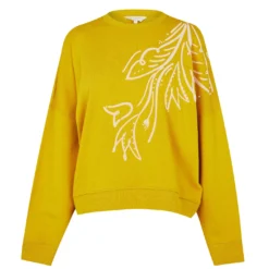 Ted Baker Ted Baker Vindiey Graphic Sweater Womens for Knitwear Colour Yellow