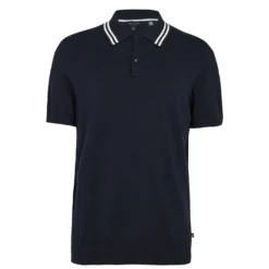 Ted Baker Ted Baker Brooch Knit Polo Shirt Mens for Polo Shirts Colour Navy