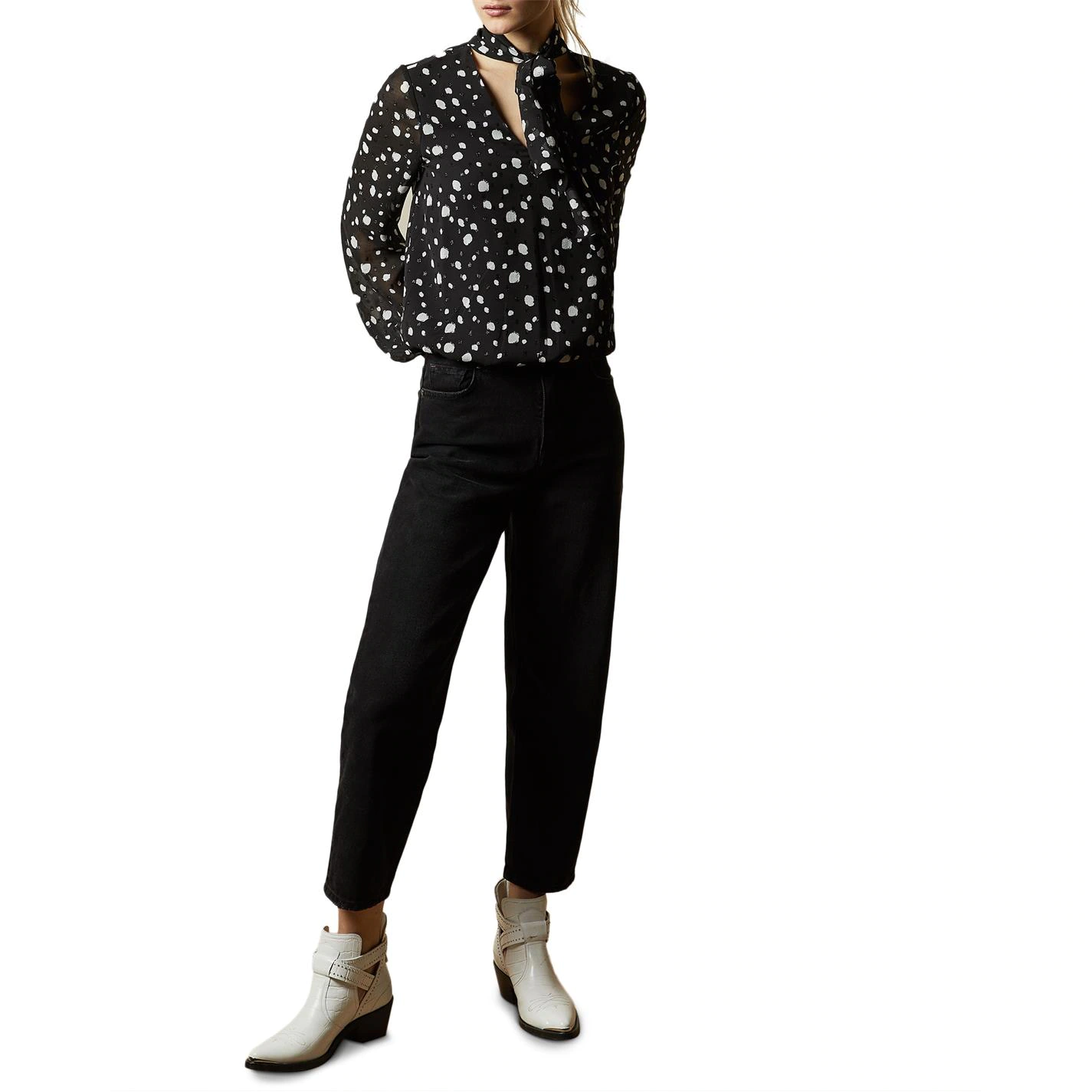Ted Baker Polka Dot Top for Blouses & Shirts Colour Black 4 Ted Baker Polka Dot Top for Blouses & Shirts Colour Black - Image 2