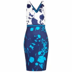 Ted Baker Ted Baker Bodycon Dress Womens for Wedding Guest Dresses Colour Dark Blue