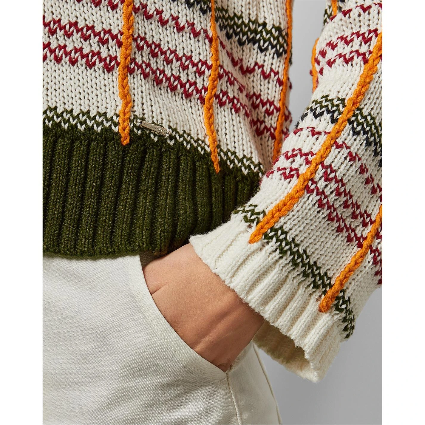 Ted Baker Confus Box Jumper for Knitwear Colour Ivory 4 Ted Baker Confus Box Jumper for Knitwear Colour Ivory - Image 2