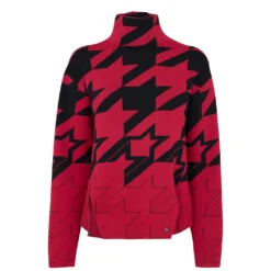 Ted Baker Emeliy Asymmetrical Knit Jumper for Knitwear Colour Red