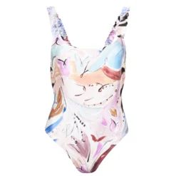Ted Baker Jenaly Floral Swimsuit for Kaftans & Sarongs Colour Ivory