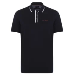 Ted Baker Ted Tipped Polo Shirt for Mens Golf Tops Colour Navy
