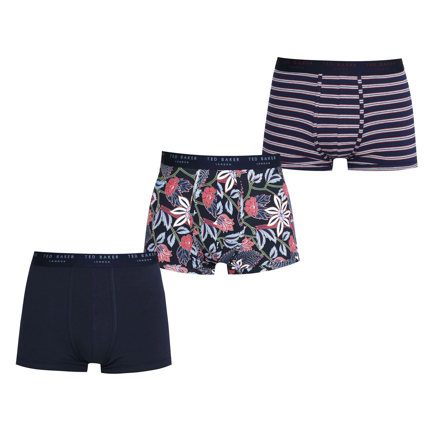 Ted Baker 3 Pack Pattern Trunks for Underwear Colour Benga 3 Ted Baker 3 Pack Pattern Trunks for Underwear Colour Benga