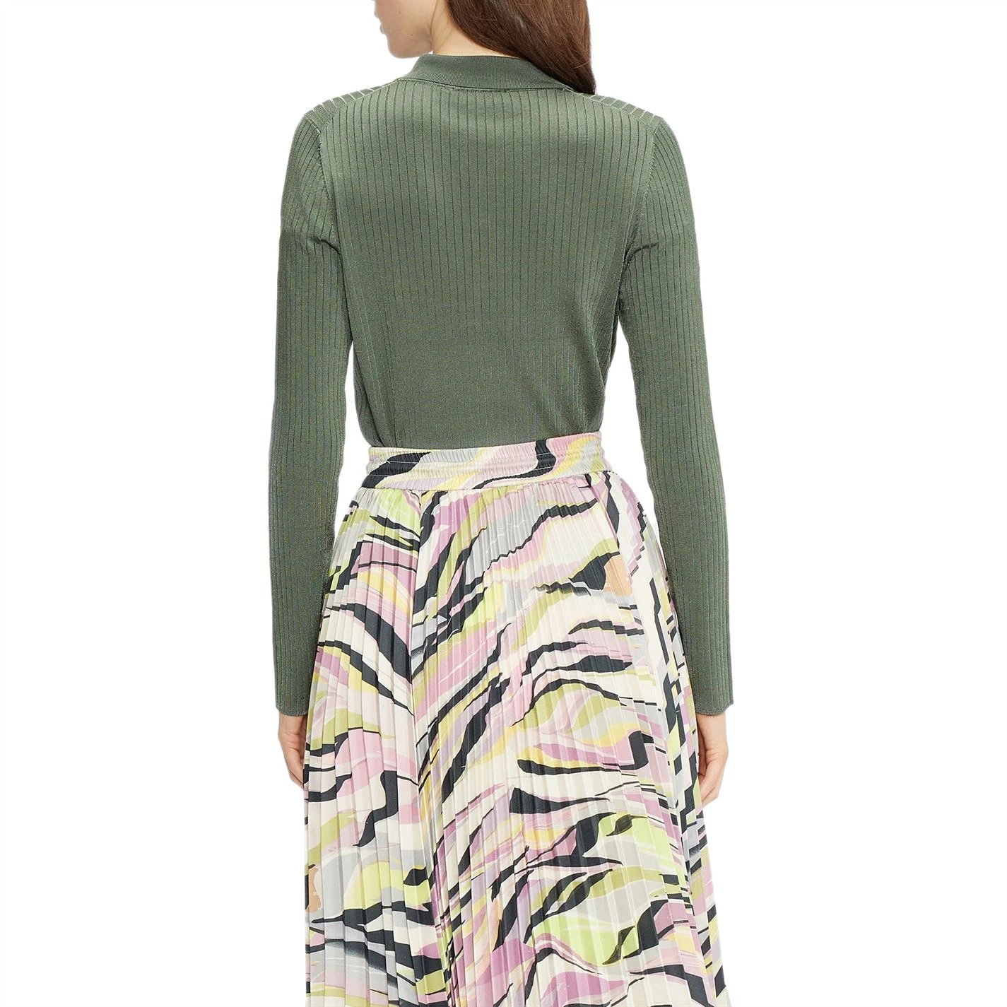 Ted Baker Meenaa Cardigan for Knitwear Colour Olive 5 Ted Baker Meenaa Cardigan for Knitwear Colour Olive - Image 3