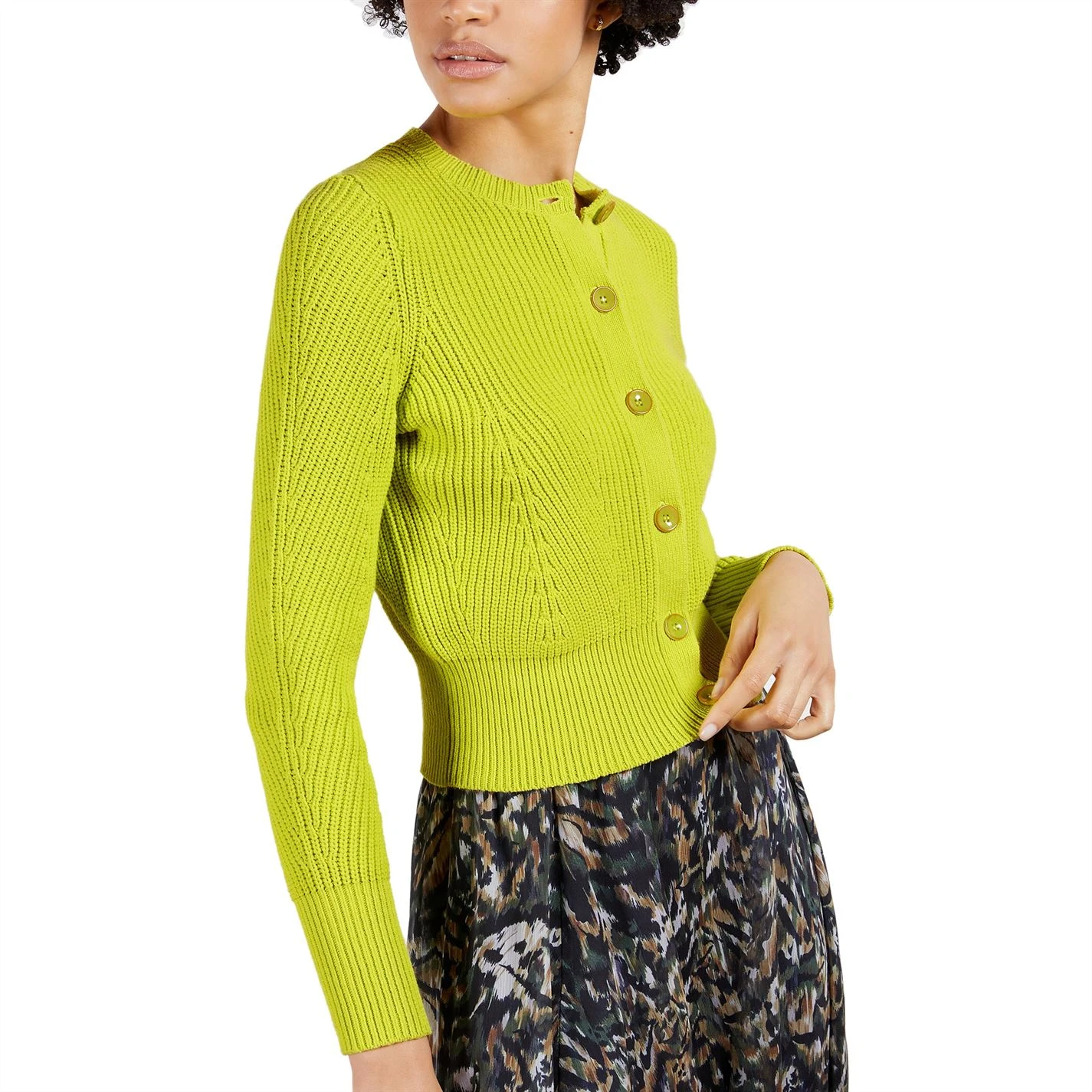 Ted Baker Rocota Cardigan for Knitwear Colour Green 4 Ted Baker Rocota Cardigan for Knitwear Colour Green - Image 2