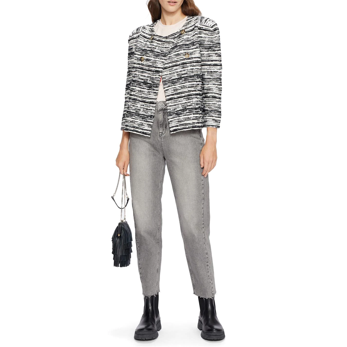 Ted Baker Emianna Cardigan for Knitwear Colour Dk-Grey 4 Ted Baker Emianna Cardigan for Knitwear Colour Dk-Grey - Image 2