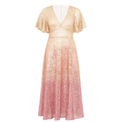 Ted Baker Glitzee Sequin Dress for Dresses Colour Dusky-Pink