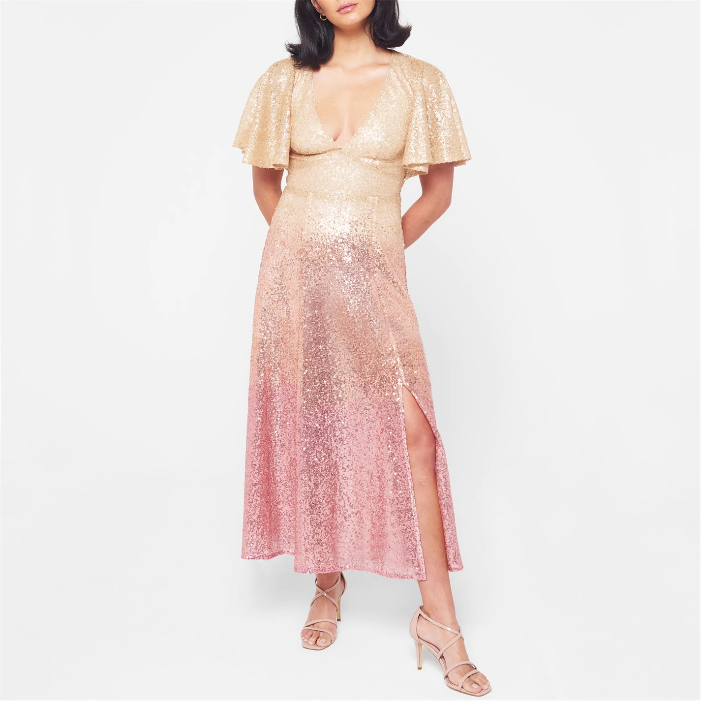 Ted Baker Glitzee Sequin Dress for Dresses Colour Dusky-Pink 4 Ted Baker Glitzee Sequin Dress for Dresses Colour Dusky-Pink - Image 2
