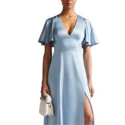 Ted Baker Ted Baker Immie Satin Dress Womens for Bridesmaid Dresses Colour Mid-Blue -Ted Baker shop online 51601118 xxl a3