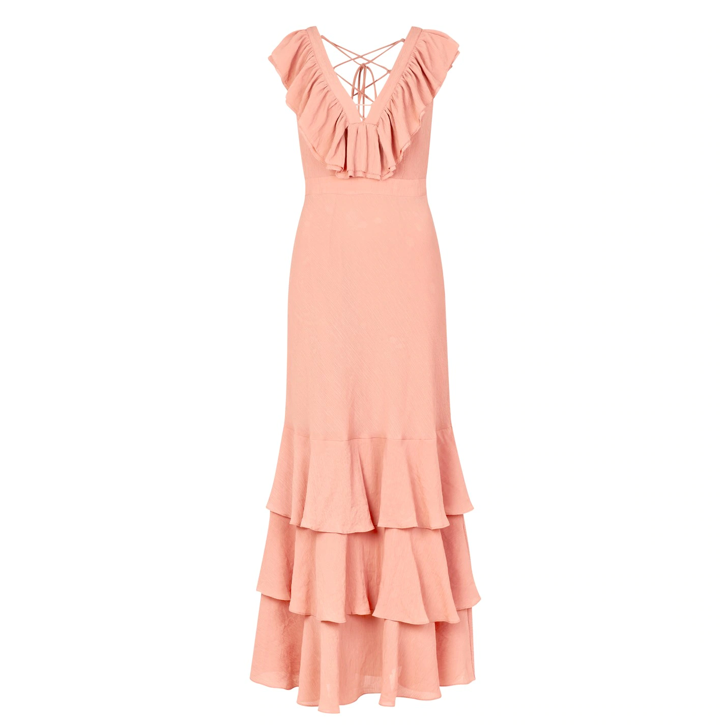 Ted Baker Ashleih Ruffle Dress for Prom Dresses Colour Dusky-Pink 3 Ted Baker Ashleih Ruffle Dress for Prom Dresses Colour Dusky-Pink