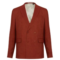 Ted Baker Shutton Wool Linen Mix DB Jacket for Suit Jackets & Blazers Colour Burnt Red