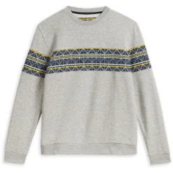 Ted Baker Kinfish Sweatshirt for Big & Tall Colour Grey-Marl