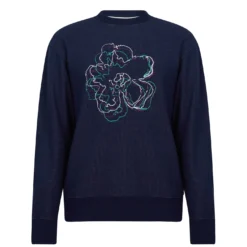 Ted Baker Carick Embroidered Jumper for Big & Tall Colour Navy