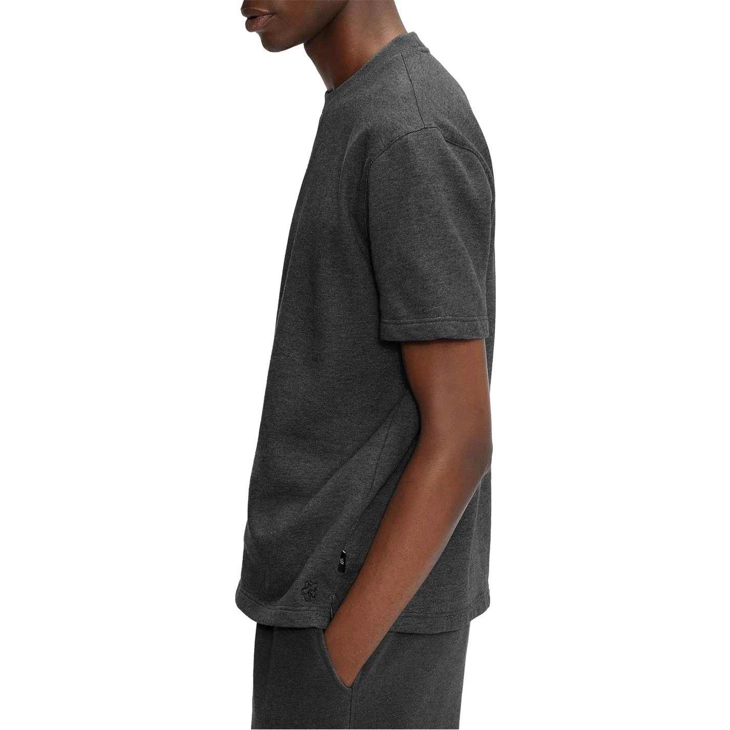 Ted Baker Roscrow Short Sleeve Sweatshirt for Big & Tall Knitwear Colour Charcoal 6 Ted Baker Roscrow Short Sleeve Sweatshirt for Big & Tall Knitwear Colour Charcoal - Image 4