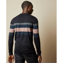 Ted Baker Swiftie Crew Sweater for Big & Tall Knitwear Colour Navy
