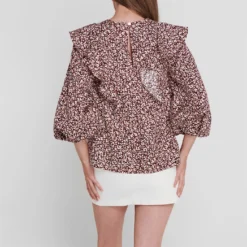 Ted Baker Sanja Frill Blouse for Blouses & Shirts Colour Dp Purple -Ted Baker shop online 54191824 xxl a2