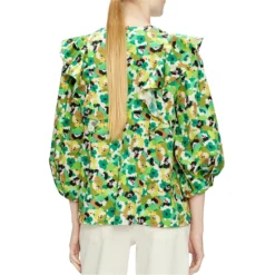 Ted Baker Gigie Print Top for Blouses & Shirts Colour Bright Green -Ted Baker shop online 54192015 xxl a2