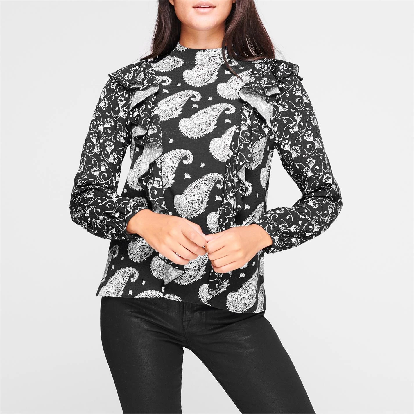 Ted Baker Tiasey High Neck Blouse for Blouses & Shirts Colour Black 4 Ted Baker Tiasey High Neck Blouse for Blouses & Shirts Colour Black - Image 2