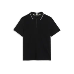Ted Baker Buer Zip Up Polo Shirt for Polo Shirts Colour Black