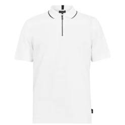 Ted Baker Buer Zip Up Polo Shirt for Polo Shirts Colour white