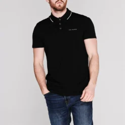 Ted Baker Short Sleeve Polo Shirt for Polo Shirts Colour Black -Ted Baker shop online 54261503 xxl a1