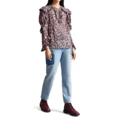 Ted Baker Ted Baker Barleaa Frill Top for Blouses & Shirts Colour Pink -Ted Baker shop online 54283506 xxl a1